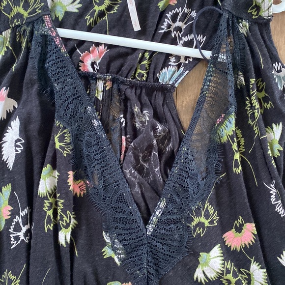 Free People Black Print Swing Tank Top - Picture 3 of 6